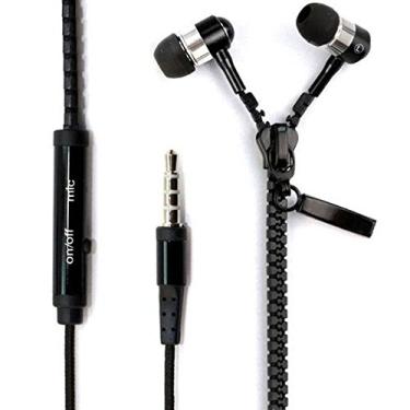 Imagem de Fone de Ouvido Earphone em Formato de Ziper Preto
