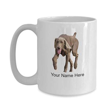 Imagem de Caneca personalizada Weimaraner – Caneca de café para amantes de cães – Caneca de café personalizada Weimaraner – Caneca de café de 425 g