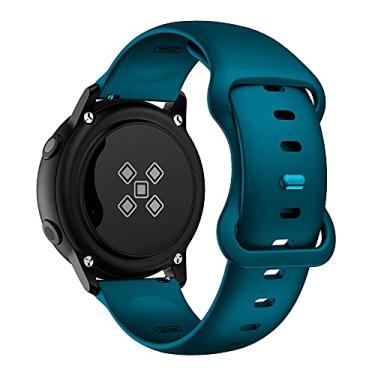 Imagem de LTIMPORTS Pulseira 20mm Sport Borboleta Azul Petróleo - Compatível com Galaxy Watch Active 1 e 2, Galaxy Watch 3 41mm, Amazfit GTR 42mm, Amazfit BIP, Amazfit GTS