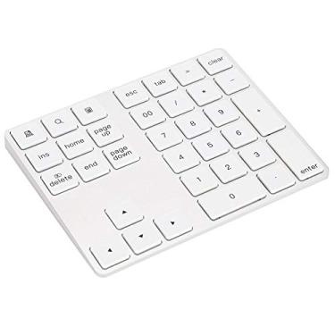 Imagem de Teclado BT, teclado sem fio, teclado de 34 teclas, teclado tipo C omnidirecional anti-intrusão durável para PC(Silver)
