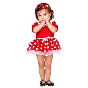 Imagem de Body Minnie Mouse Bebê Infantil  Disney Tamanho 1 A 2 Anos - Regina Fe