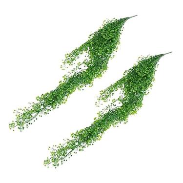Imagem de ADOCARN 2 Unidades De Rattan Artificial Plantas De Casa Artificiais Folhas De Eucalipto Decoração Presente De Aniversário Cestas Penduradas Artificiais Guirlanda De Casamento Guirlanda De