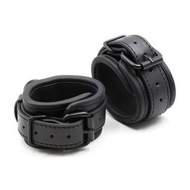 Imagem de Algemas de couro Ajustáveis Para Mulheres Brinquedos Sexuais Acessórios Exóticos (Preto)