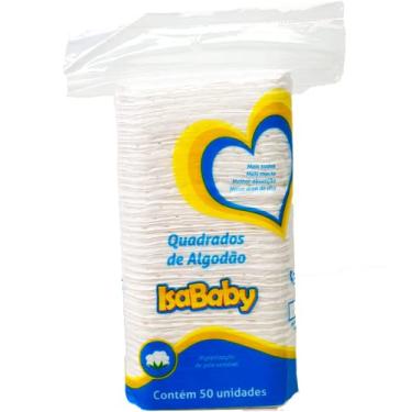 Imagem de ISABABY Algodão Quadrado Branco Isababy 50 Unidades