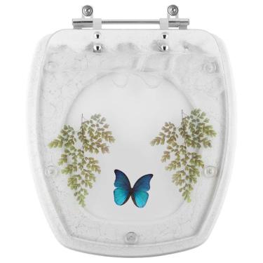 Imagem de Assento Sanitario Poliester Decorado Borboleta Avant Plus para vaso Incepa