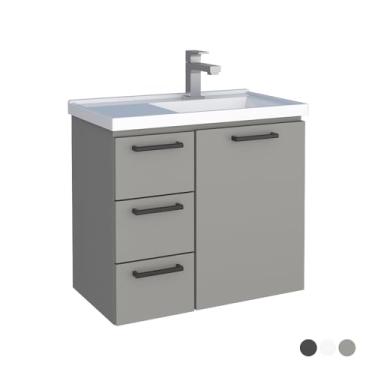 Imagem de Gabinete para banheiro em aço Ameixa cinza - Cozimax