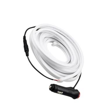 Imagem de MACHSWON Tira de luz LED para carga de porta-malas traseiras de carro, iluminação ambiente de 16,4 pés barra de luz, porta-malas cortáveis ao redor da atmosfera, 2021-2023 compatível com Tesla Model Y, luz branca