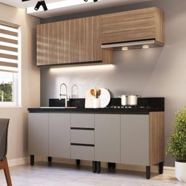 Imagem de Conjunto de Cozinha Cedro Montana com Fumê