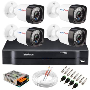 Imagem de Kit 4 Câmeras de Segurança Full HD 1080p 2MP Bullet 20 Metros Infravermelho Tudo Forte + DVR Stand Alone Multi HD Intelbras MHDX-1104 4 Canais