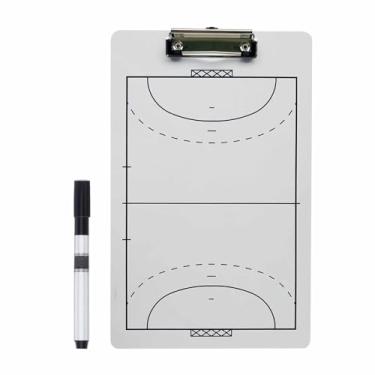 Imagem de Generic Placas de treinamento de vôlei Estratégia Tática Prancheta Placas de treinamento de futebol Marcador de treinadores Quadro branco, Handebol