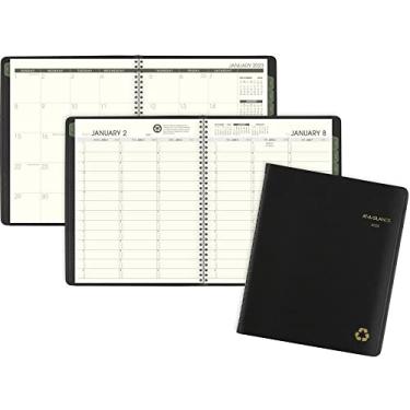 Imagem de AT-A-GLANCE Agenda semanal e mensal 2023, livro de compromissos quarto de hora, 17,78 cm x 21,5 cm, médio, reciclado, abas mensais, preto (70951G05)