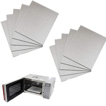 Imagem de Pacote com 10 folhas de substituição universal para microondas Mica para micro-ondas 12 x 15 cm/4,7 x 5,9 polegadas