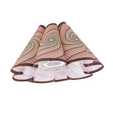 Imagem de OSALADI 4 Pcs Abajur Decoração De Luz De Parede Luminária De Mesa Vintage Candeeiro De Mesa Vintage Tons De Lâmpada De Estilo Country Lanterna Decorativa Luminária De Piso Tecido Lustre