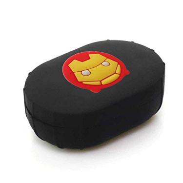 Imagem de Case Capa Protetora de Silicone Flexível compatível MI e REDMI AirDots - Nandos-Store (AirDots 2, Preto Face Homem de ferro)