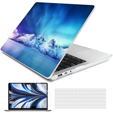 Imagem de Batianda Capa para laptop Microsoft Surface de 13,5 polegadas 5 4/3 com suporte de metal para palma modelo 1951, série Paisagem, capa rígida de plástico e capa de teclado e protetor de tela, Aurora