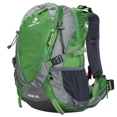 Imagem de Neloheac Mochila com estrutura interna ultraleve 30L com suporte respirável para as costas, mochila de acampamento com capa de chuva removível para caça, caminhada, verde, Verde, Mochilas de mochila