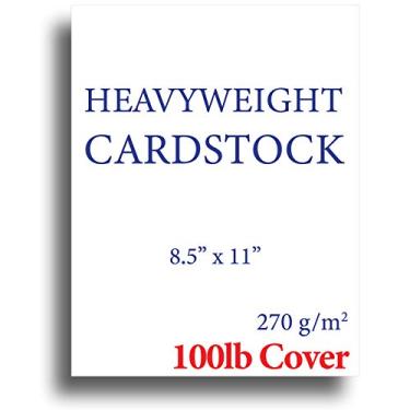 Imagem de Cartolina branca extra grossa de 45,7 kg, Branco, 50 Sheets