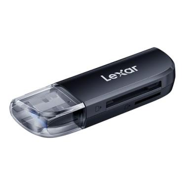 Imagem de Lexar Leitor USB-A com compartimento duplo, USB 3.2 Geração 1 até 104 MB/s, USB-A para SD/MicroSD/SDHC/SDXC Adaptador de Leitor de Cartão de Câmera OTG MicroSD para PC/Laptop/Tablet