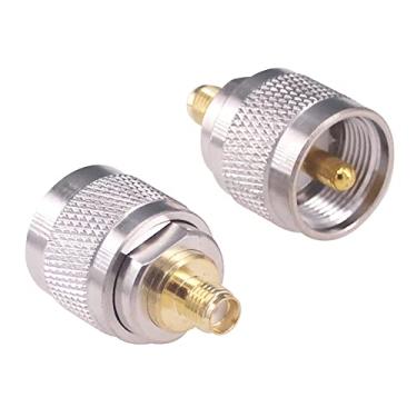 Imagem de RFaha Adaptador coaxial SMA para UHF macho UHF PL259 PL-259 para conector coaxial RF fêmea SMA (F117-2)