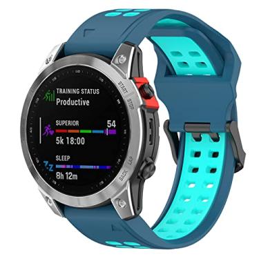 Imagem de Pulseira de substituição para relógio Garmin Fenix 7S Solar de 20 mm para Garmin Fenix 6S Pro/Fenix 7S/Fenix 5S (Aqua)