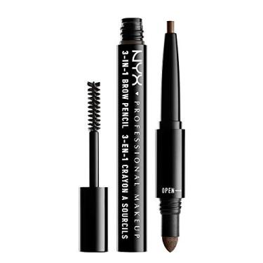 Imagem de (Ash Brown) - NYX Professional Makeup Makeup 3 In 1 Brow Pencil, Ash Brown