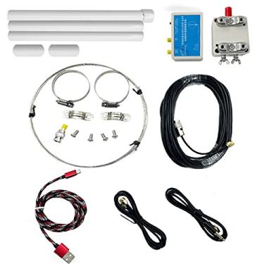 Imagem de Antena receptora de banda larga de loop ativo K-180WLA 100kHz-180MHz 20dBi SDR antena de rádio loop pequeno loop antena de onda curta