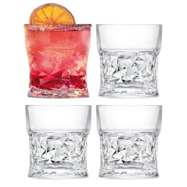 Imagem de Barski Copos de uísque – Vidro duplo antiquado – Conjunto de 4 copos Lowball – Copos de cristal DOF – Para Scotch – Bourbon – Água – Bebidas – Copos para beber – 300 ml, Feito na Europa