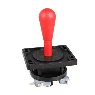 Imagem de EG STARTS American Style Arcade Competition 2Pin Bat Joystick Switchable from 8 Ways Operation, Elliptical Handle, Precision 8-Way 0.187" (4.8mm) Terminal (Red)
