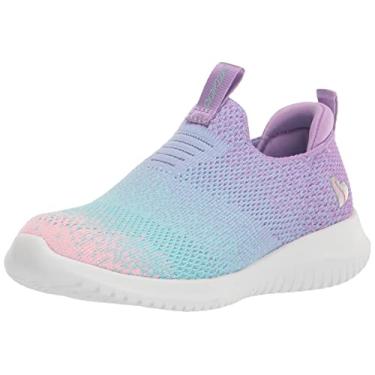 Imagem de Skechers Tênis infantil unissex Ultra Flex-Color Perfect, Lavanda/Multi, 4 Big Kid