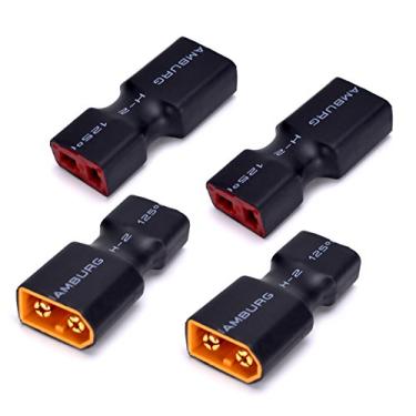 Imagem de FPVDrone Conector adaptador macho XT60 para fêmea T-Plug sem fios, conectores de bateria RC LiPo para conector macho XT60 para fêmea (4 peças)