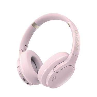 Imagem de Basike Fone de Ouvido Bluetooth, ANC Cancelamento de Ruído Ativo Headphone Bluetooth 5.3+EDR, Som Surround 3D, Headset com Microfone, Certificação Hi-Pure Audio, 30 horas reprodução, Y6 (Rosa)