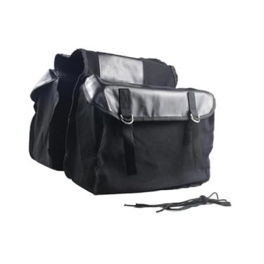 Imagem de oshhni Bolsa de selim de bicicleta dupla face, bolsa de carga para ciclismo, bolsa de armazenamento, bolsa de porta-malas de bicicleta, à prova d'água para, Preto