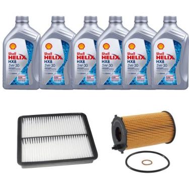 Imagem de Kit De Filtros Troca De Óleo Kia Cadenza Sorento 3.5 V6 24v - Shell