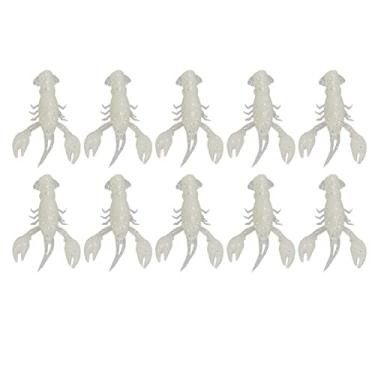 Imagem de Iscas de Pesca, Isca Macia Crawdad 10pcs Isca de Pesca Macia Isca Crawdad PVC Camarão Isca Macia Artificial Iscas 10pcs Isca de Pesca Macia para Pesca do Robalo (pacote de dez)