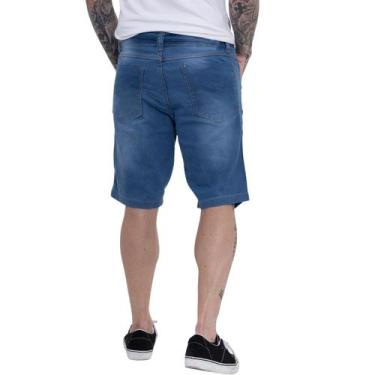 Imagem de Bermuda Masculina Jeans Comfort Fashion - Tempo Hábil, Azul, 40, Mascu