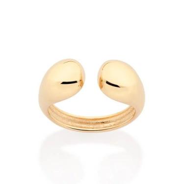 Imagem de Anel banhado ouro 3x 24k 18k e 22k feminino rommanel ajustável com pon