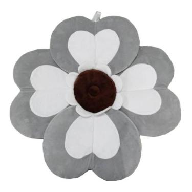 Imagem de almofada para banho relaxante flor Baby Style Cinza