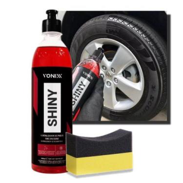 Imagem de Pneu Pretinho Shiny Vonixx Brilho Molhado 500ml + Aplicador de Pretinh