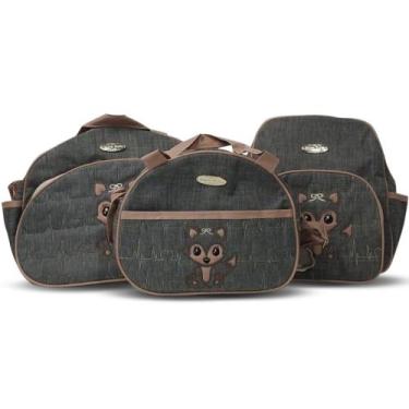 Imagem de Kit Sacola Frasqueira Bolsa Maternidade Térmica Raposa Mave - Mave Bab