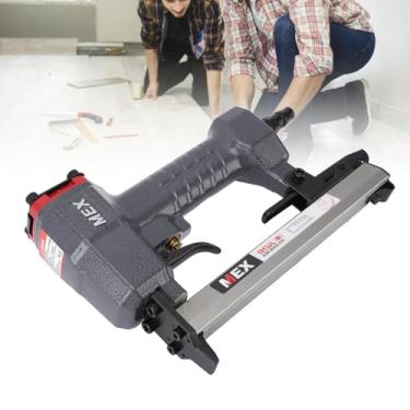 Imagem de Pregador Pneumático, Formato U Leve 6-13mm J Nails Pregador Ar Com Chave, Grampeador Unhas Ar Portátil Contém 100 Pregos para Pisos de Madeira, Telhados, Carpintaria, Projetos DIY