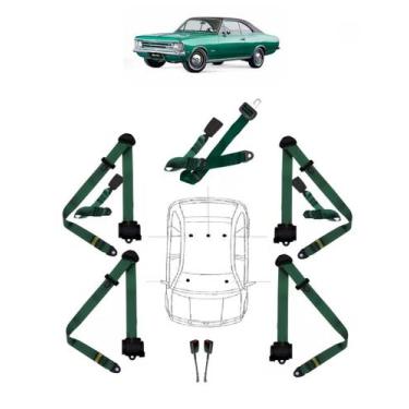 Imagem de Kit cinto de segurança COMPLETO para CHEVROLET OPALA + fechos - HCML, 