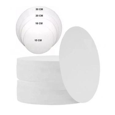 Imagem de 400 Disco De Isopor Branco Para Pizza 20Cm - Ultra (1 Fardo)