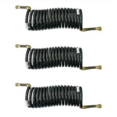 Imagem de 3 Mangueira Espiral Carreta Para Freio A Ar Caminhão Preta 5,5mts - TO