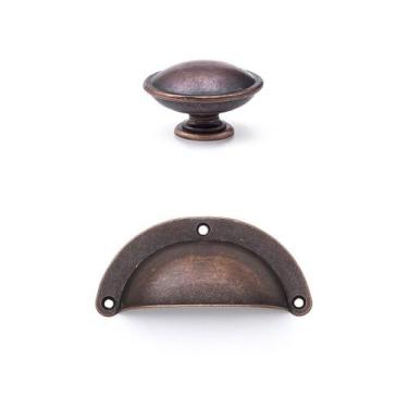 Imagem de Puxador Redondo Puxador Concha Puxador de armário Puxador colonial 22u