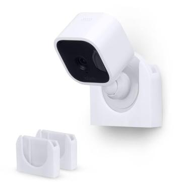Imagem de Suporte de parede adesivo para câmera Blink, pacote com 2, suporte sem aborrecimento, fita VHB forte 3M, sem parafusos, instalação sem bagunça, suporte (branco) da Brainwavz
