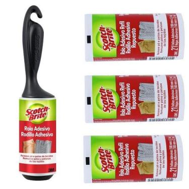 Imagem de Kit Rolo Adesivo + 3 Refil SCOTCH-BRITE 3M