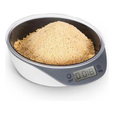 Imagem de Balança Digital De Cozinha C/ Tigela Bowl Removível Display LCD Botão 