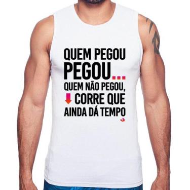 Imagem de Regata Quem pegou, pegou - Foca na Moda, Branco, M