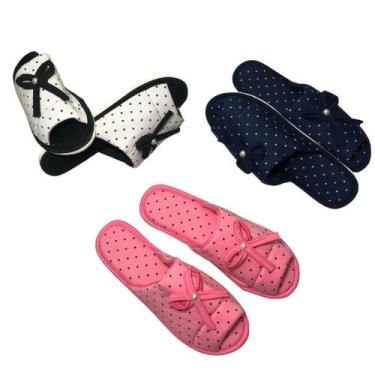 Imagem de Kit 10 Pantufa De Quarto Casual Vekyo Modas Chinelo Flexível Confortáv
