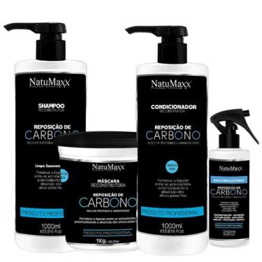 Imagem de Kit Carbono Natumaxx Shamp + Cond. + Másc. + Uso Obrigatório